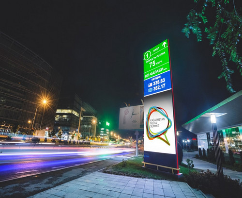 smart city LED digital signage installation in astana kazakhstan