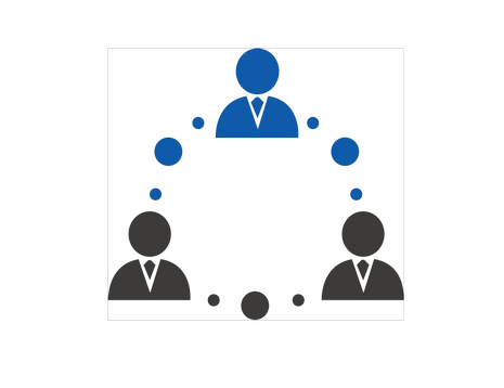 circular icon of engaged guests, clients, and employees