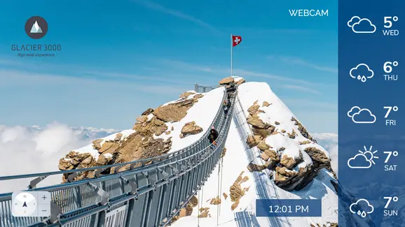 webcam for digital signage with html5 layer content