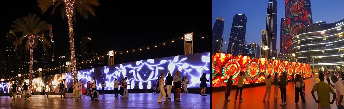 dubai fountain led wall longest in the world spinetix case study