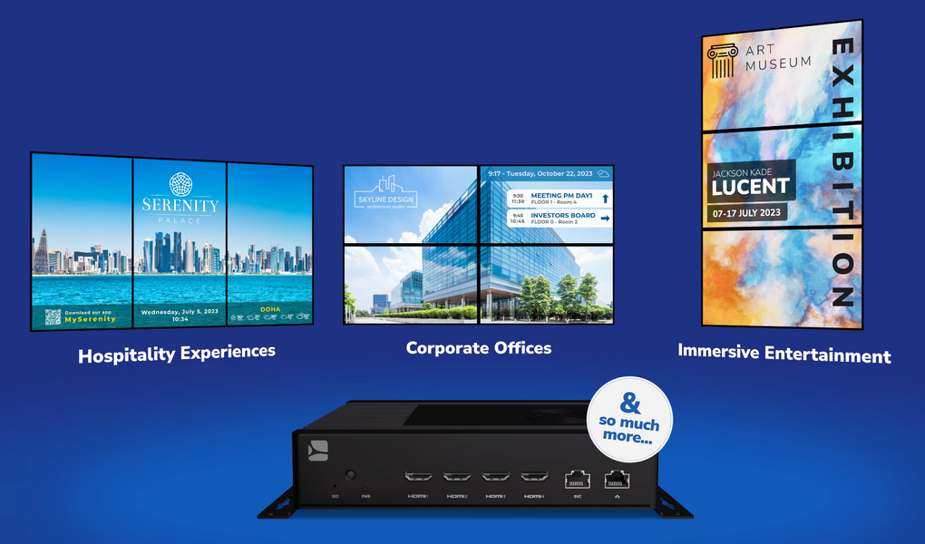 video walls made easy with ibx440 and spinetix arya cms