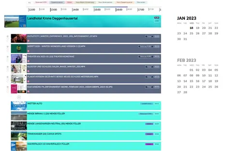 spinetix arya easy content scheduling interface