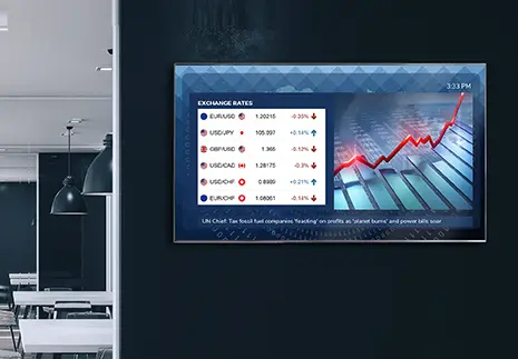 spinetix elementi datengesteuerte Widgets forex chart on display