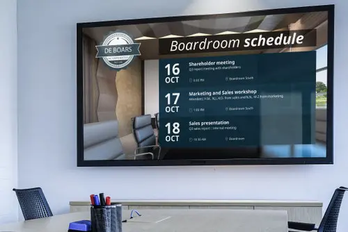 data-driven digital signage with calendar widgets