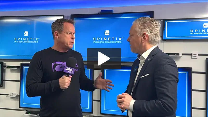 gary kayye and nikola knezovic at the spinetix showroom in the spinetix experience center