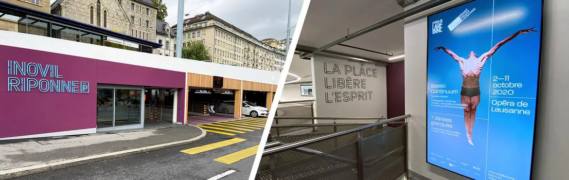 parking riponne meilleur garage de stationnement en europe signalisation numérique rénové