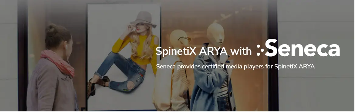 digital signage spinetix with seneca by arrow