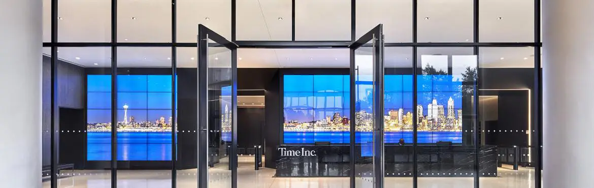 Time Inc. lobby welcome video wall